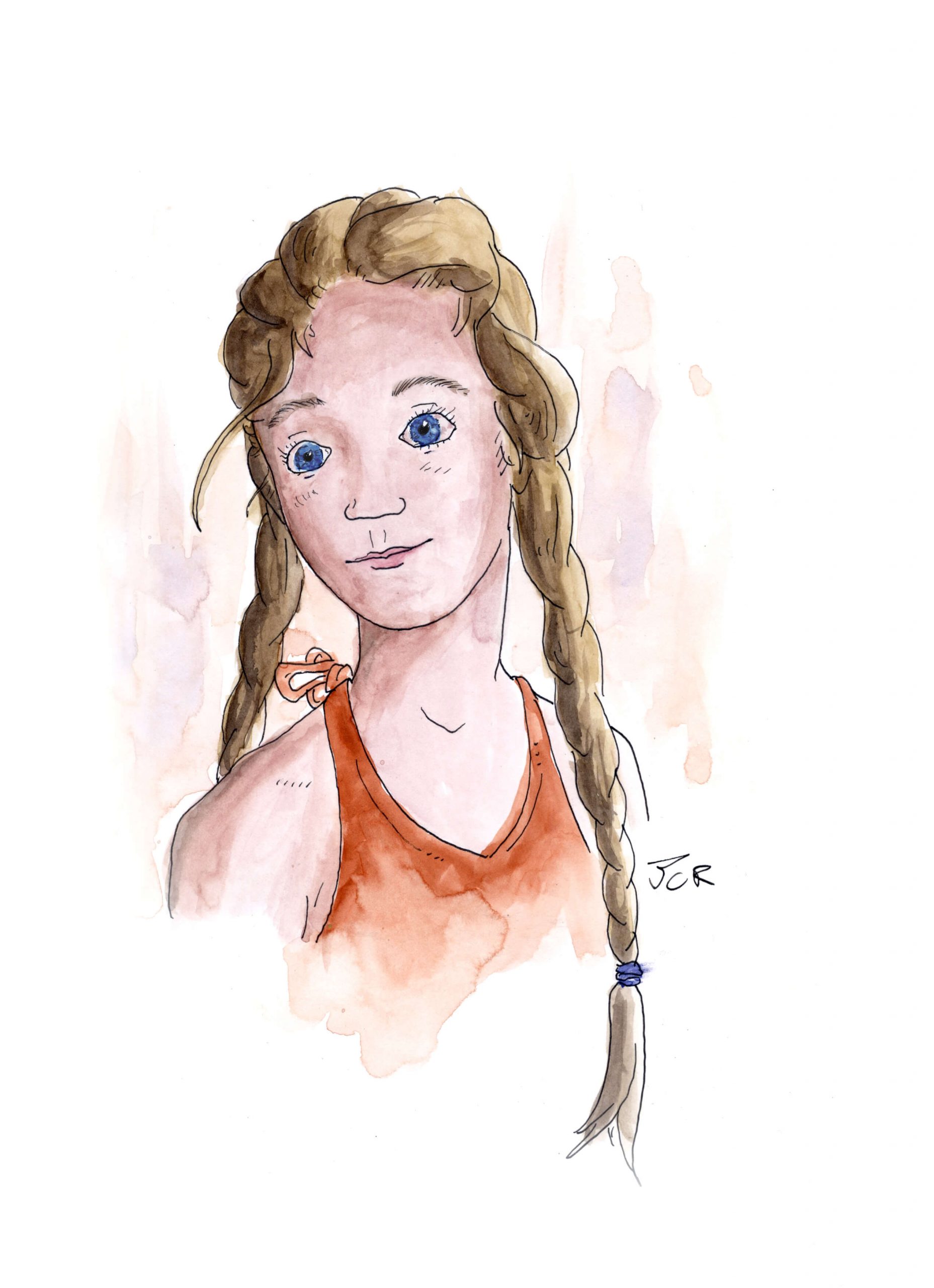 Girl Portrait water color girl portrait