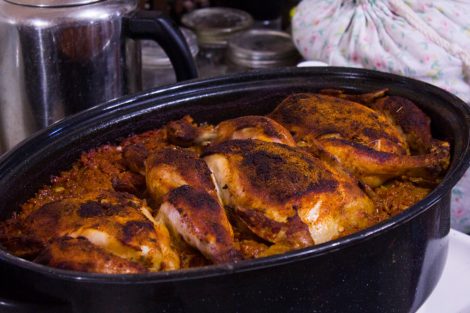 roast chicken and rice