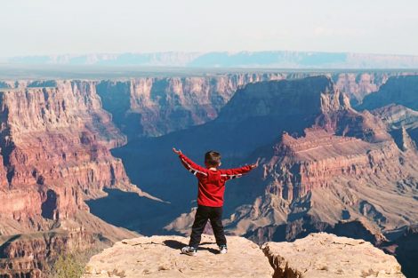 joe on the edge of the grand canyon